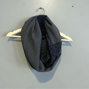 Mixed Material Trouser Infinity Scarf Womens